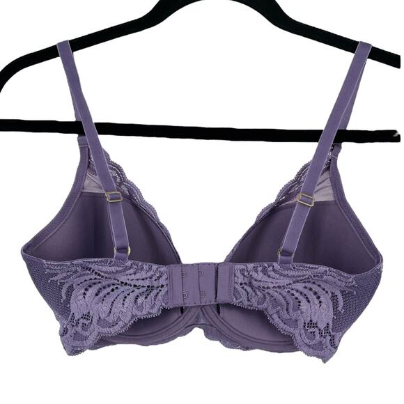 Natori bra 730023 Feathers underwire contour purple size 32DD 32E - Picture 3 of 6